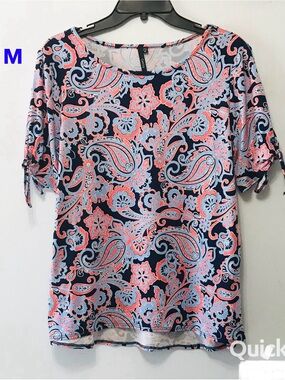 sz M - New Cathy Short Sleeve Women’s Tops